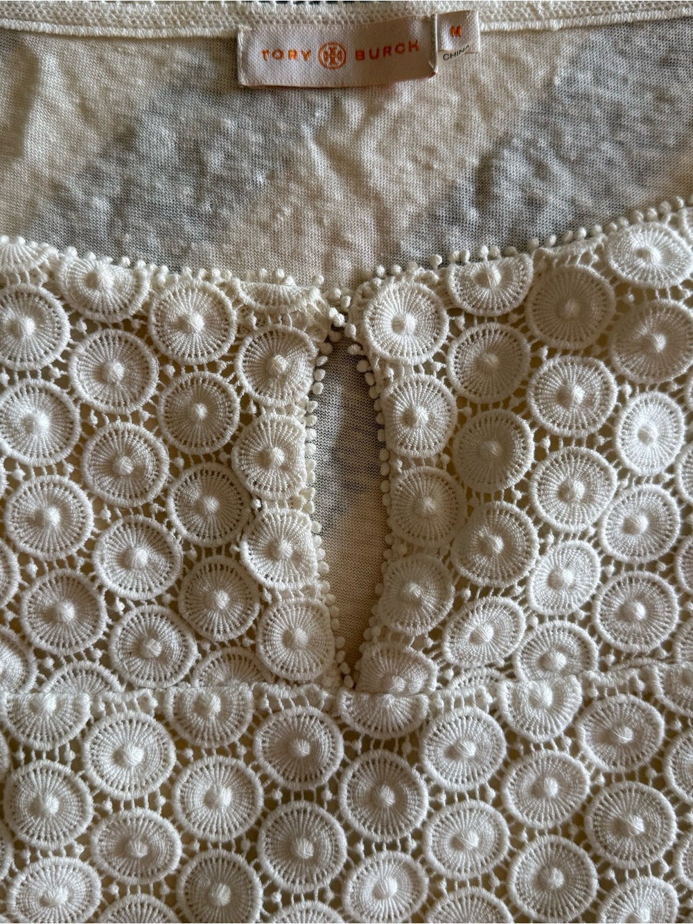 Tory Burch Ivory Circular Lace Blouse - Picture 6 of 7